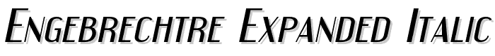 Engebrechtre Expanded Italic font